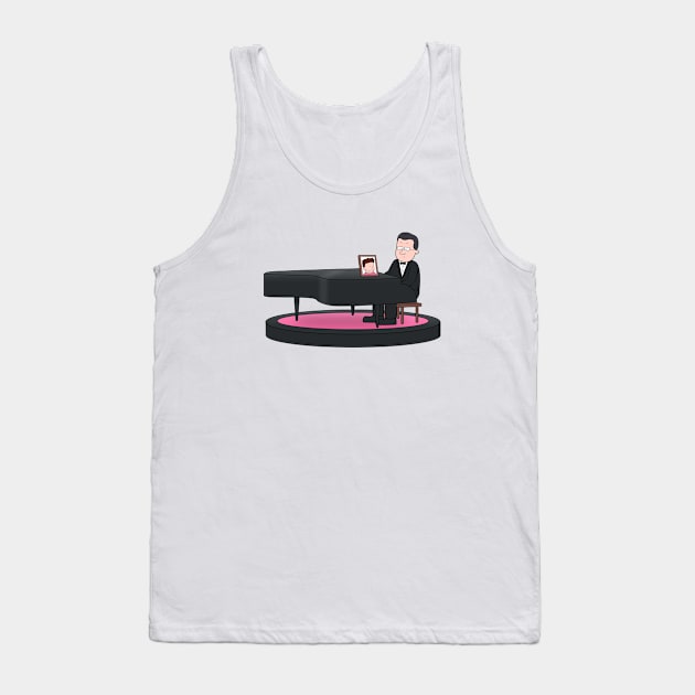 Bop Playing Piano Tank Top by baldstache 